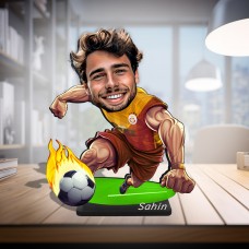 Kişiye Özel Karikatür Figür I Ahşap Masa Biblo I Galatasaray