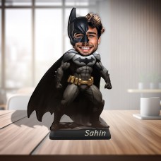 Kişiye Özel Karikatür Figür I Ahşap Masa Biblo I Batman